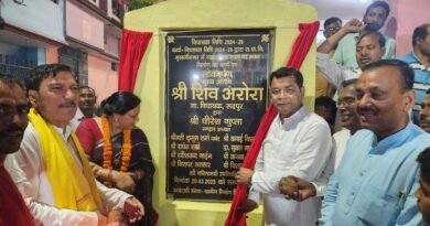 विधायक शिव अरोरा ने मुख़र्जीनगर मे सार्वजनिक स्थल पर भवन निर्माण का किया लोकार्पण