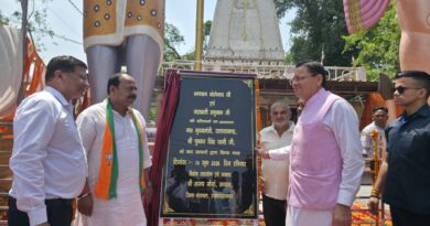 मुख्यमंत्री पुष्कर सिंह धामी ने भगवान भोलेनाथ एवं महाबली हनुमान जी की प्रतिमाओं का किया अनावरण